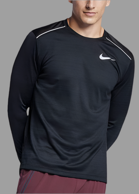 Nike Running Miler Manche Longue